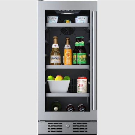15 Inch Wide 86 Can Beverage Center With LED Lighting